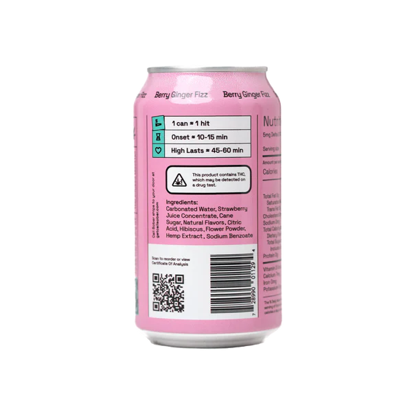 Cali Sober - Berry Ginger Fizz, 5mg
