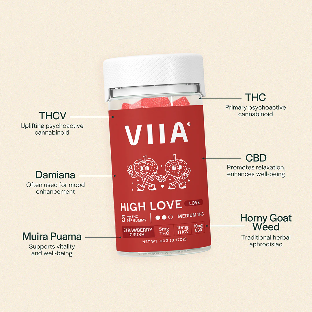 VIIA 'High Love' Libido THCA Gummies – 5mg - HYPNOTIC HERB