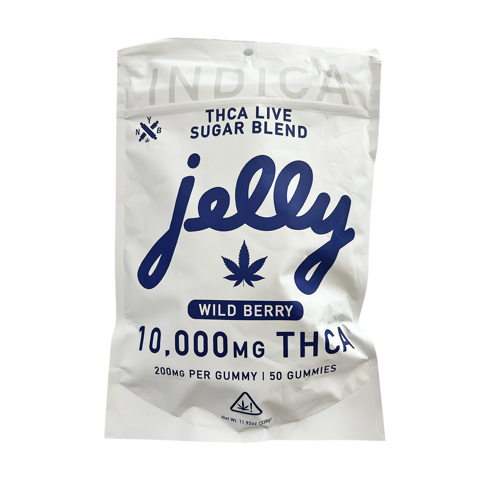 Jelly THCA Live Sugar Blend Gummies 200mg - Wild Berry (50 count)