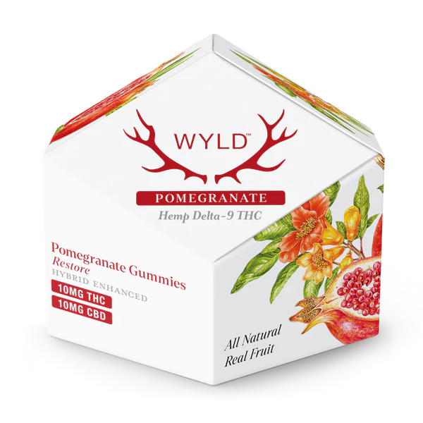 Wyld Pomegranate Gummies, 10mg - 'Restore'