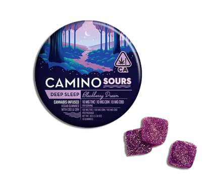 Camino Blackberry Dream High Dose Gummies, 10mg - 'Deep Sleep'