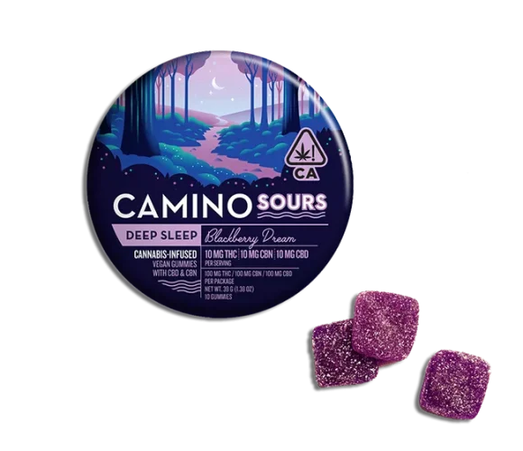 Camino Blackberry Dream High Dose Gummies, 10mg - 'Deep Sleep'