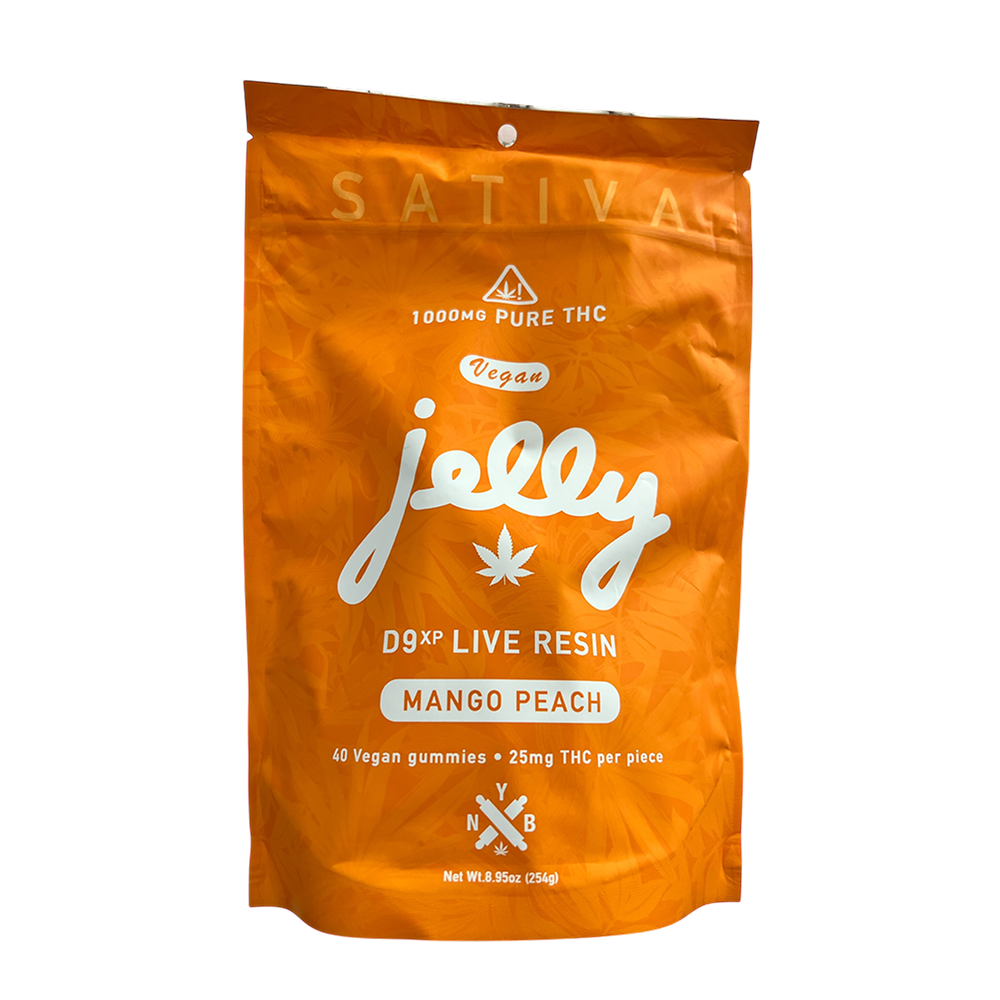 Jelly D9XP Live Resin Gummies 20mg - Mango Peach (40 count)