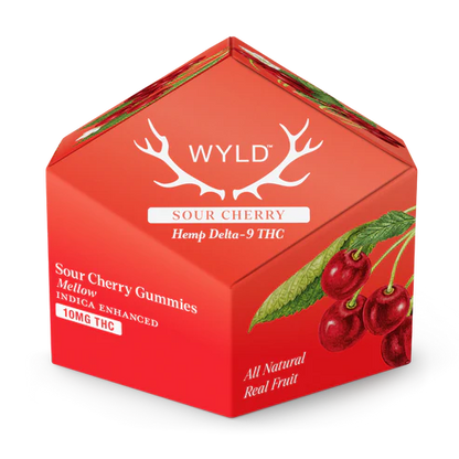 Wyld Sour Cherry Gummies, 10mg - 'Mellow'