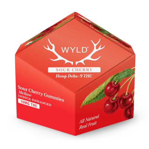 Wyld Sour Cherry Gummies, 10mg - 'Mellow'