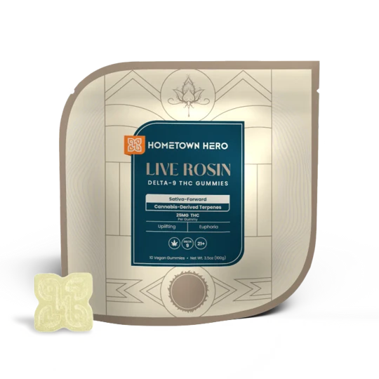 Hometown Hero Sativa - Delta 9 Live Rosin Absolute Gummies – 25mg